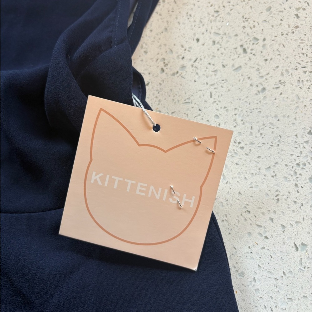 Kittenish NWT Navy Blue Wide-Leg Jumpsuit - Picture 3 of 4